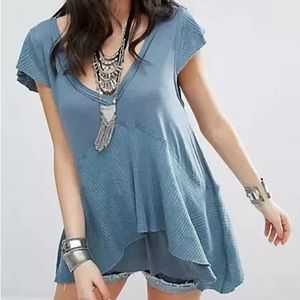 Free People Mary Anne Teal top